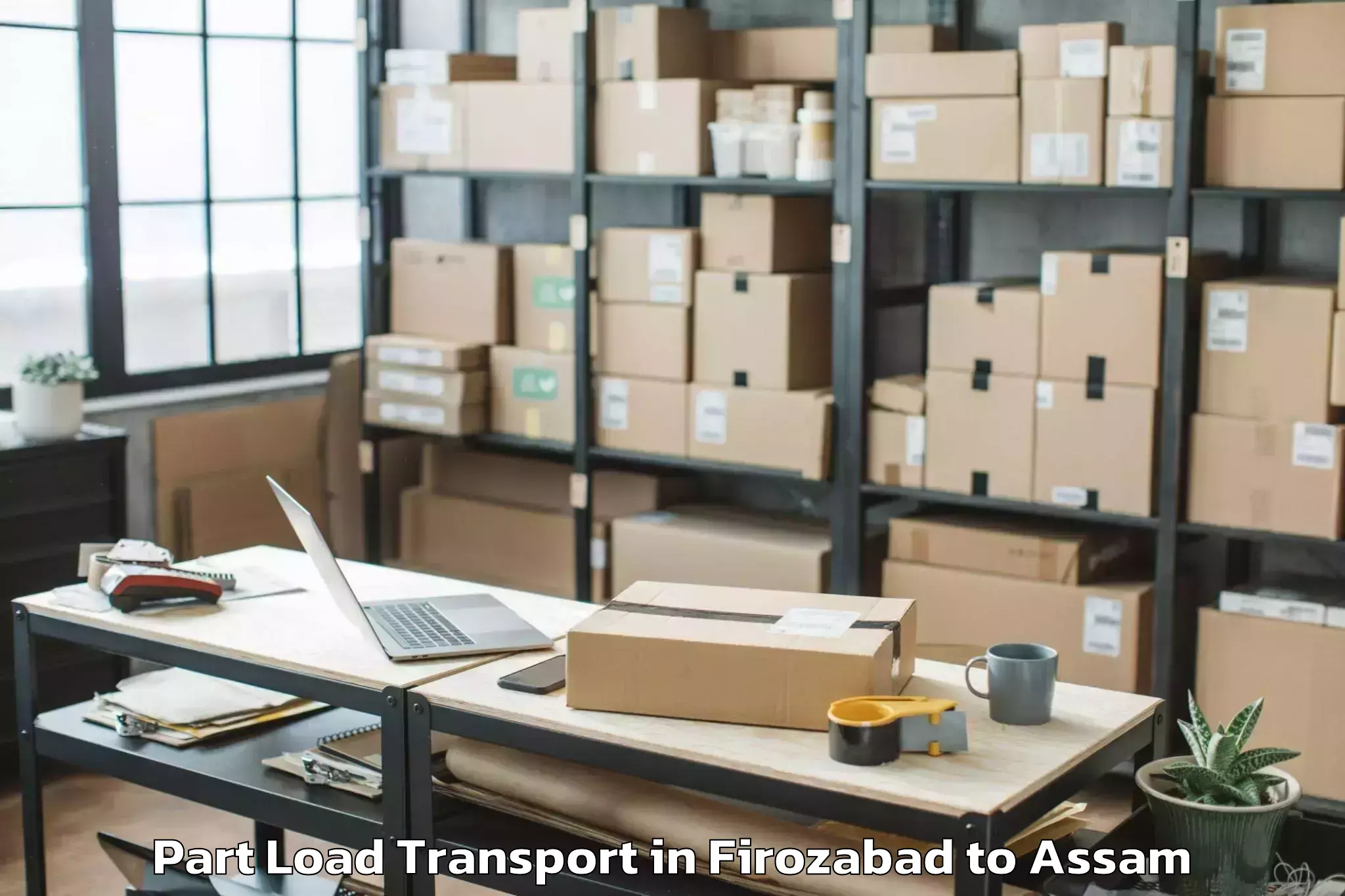 Reliable Firozabad to Udalguri Part Load Transport